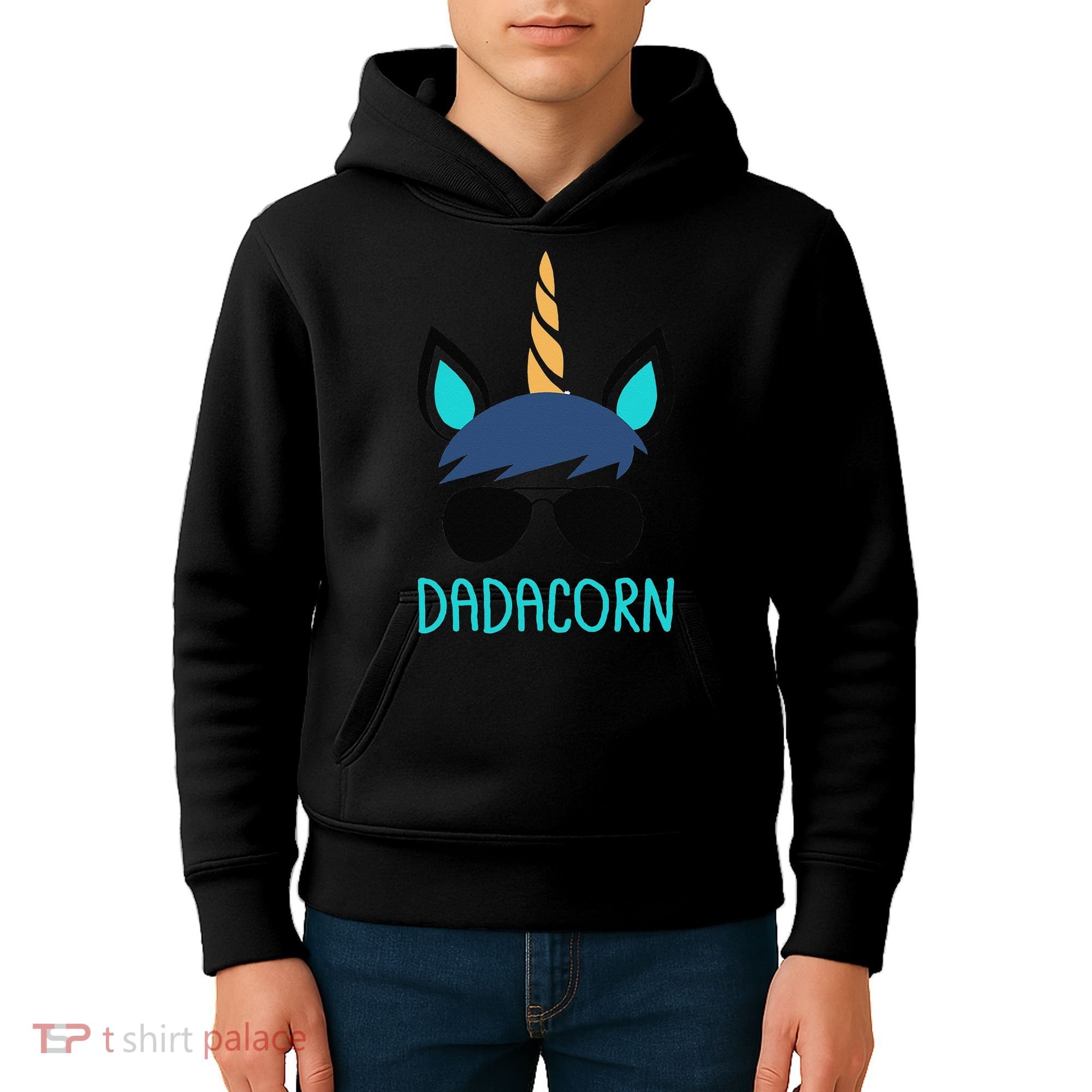 Dadacorn Unicorn Dad Fathers Day Gift Kids Hoodie