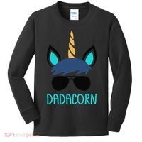 Dadacorn Unicorn Dad Fathers Day Gift Kids Long Sleeve Shirt thumb 0
