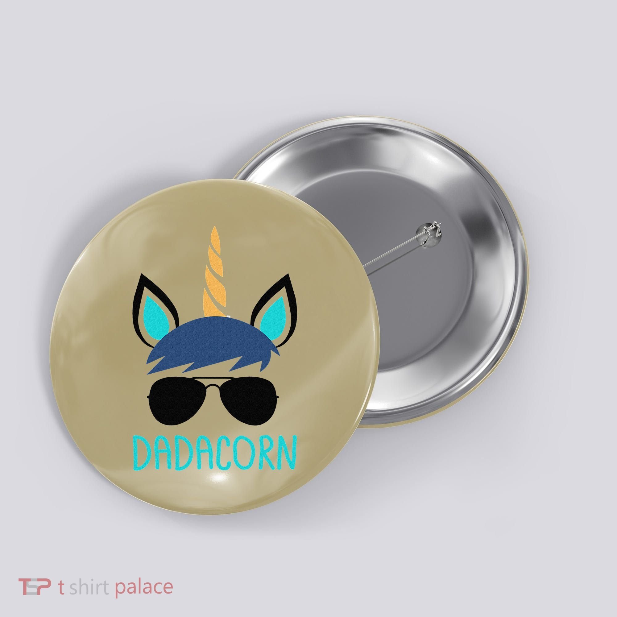 Dadacorn Unicorn Dad Fathers Day Gift Button