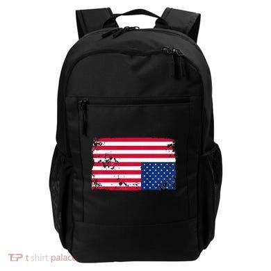 Distress Upside Down American Flag Backpack