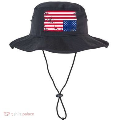 Distress Upside Down American Flag Bucket Hat
