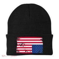 Distress Upside Down American Flag Beanie thumb 0