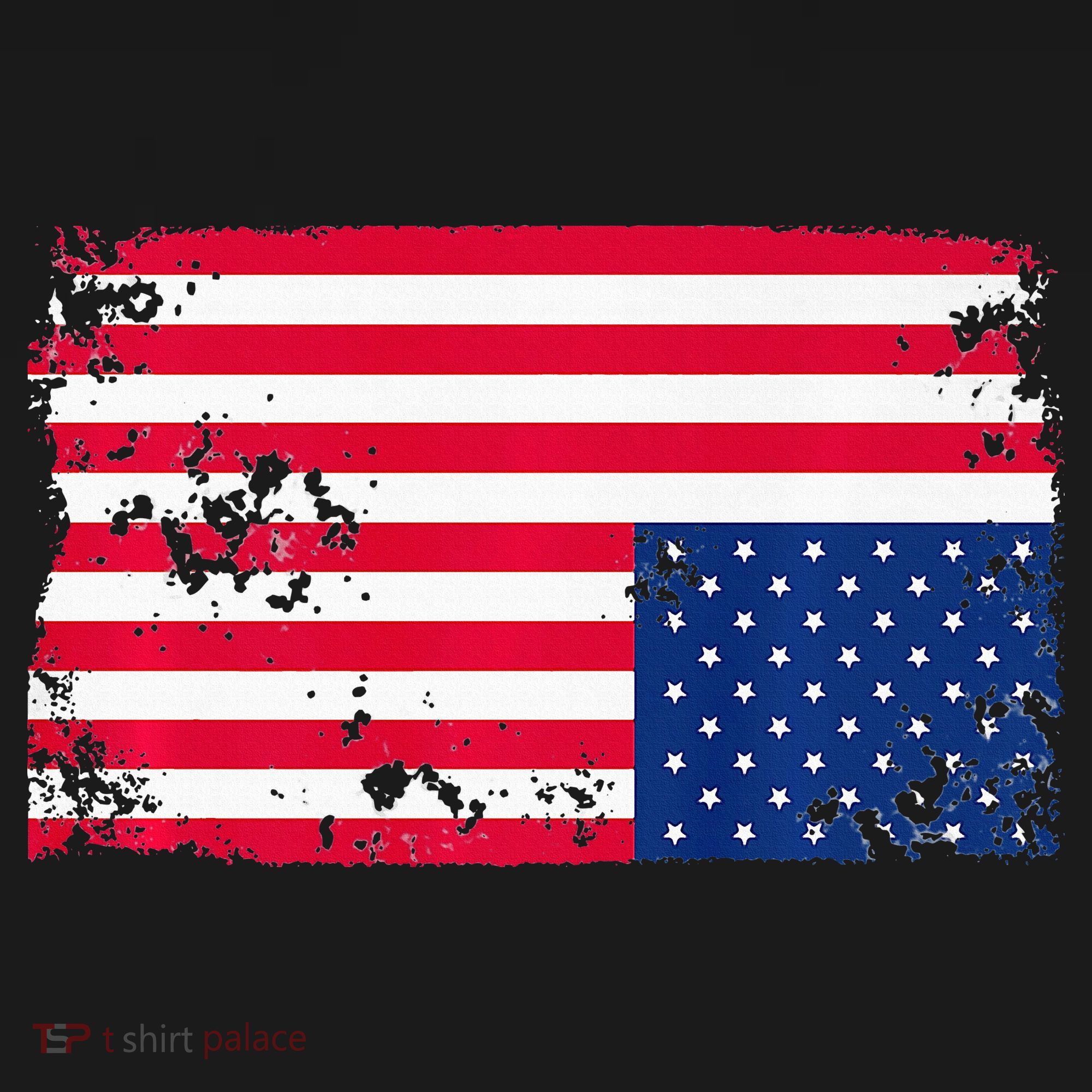 Distress Upside Down American Flag Pajama Set