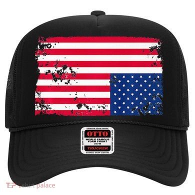 Distress Upside Down American Flag Hat