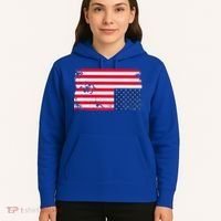 Distress Upside Down American Flag Hoodie thumb 5