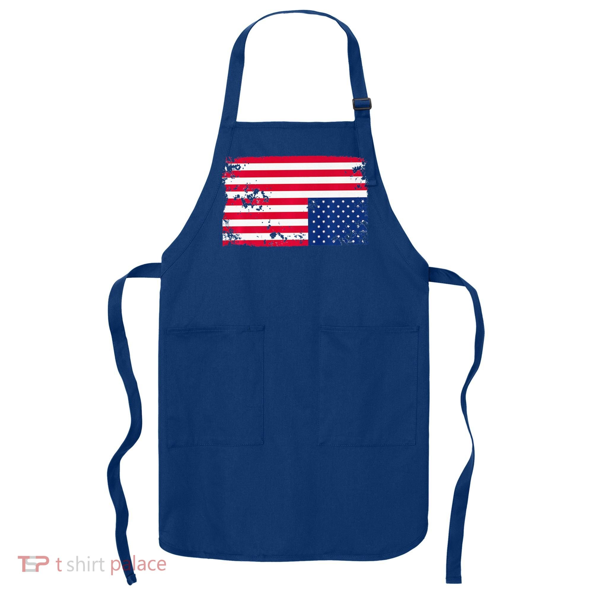Distress Upside Down American Flag Apron