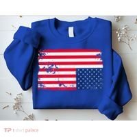 Distress Upside Down American Flag Sweatshirt thumb 2