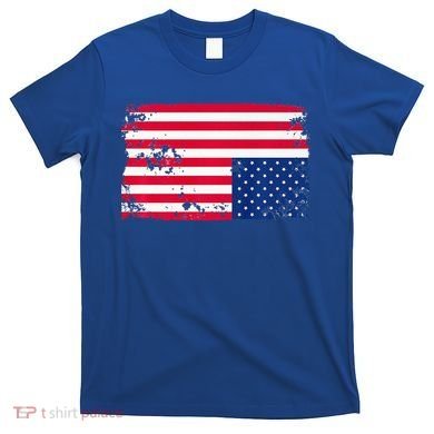 Distress Upside Down American Flag T-Shirt