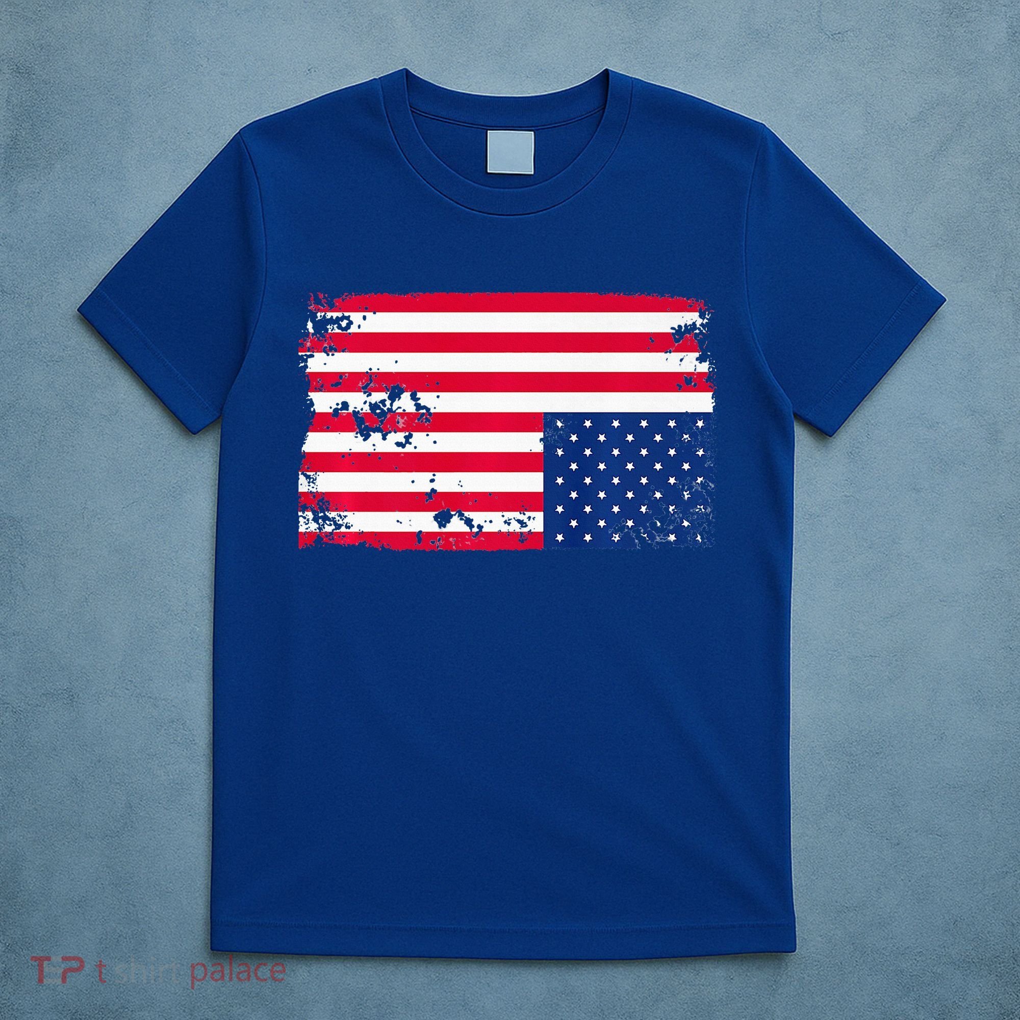 Distress Upside Down American Flag T-Shirt