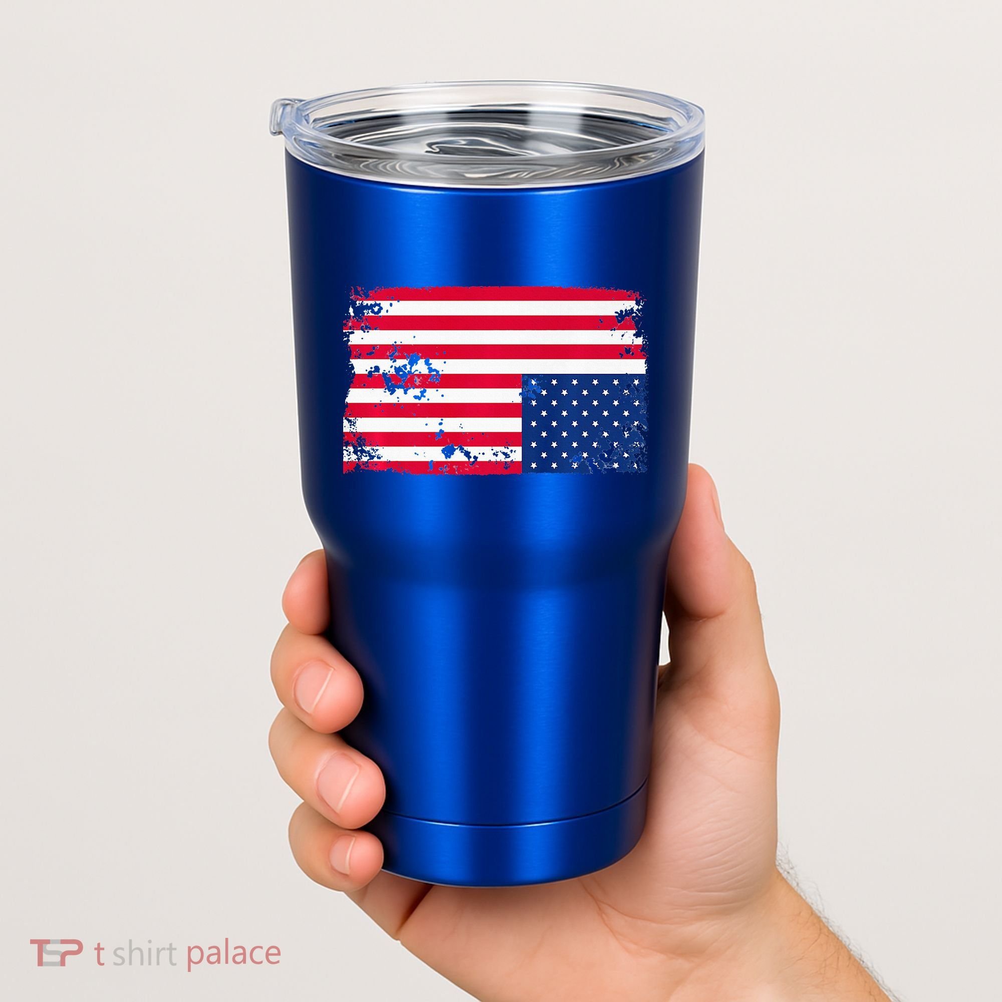 Distress Upside Down American Flag Tumbler