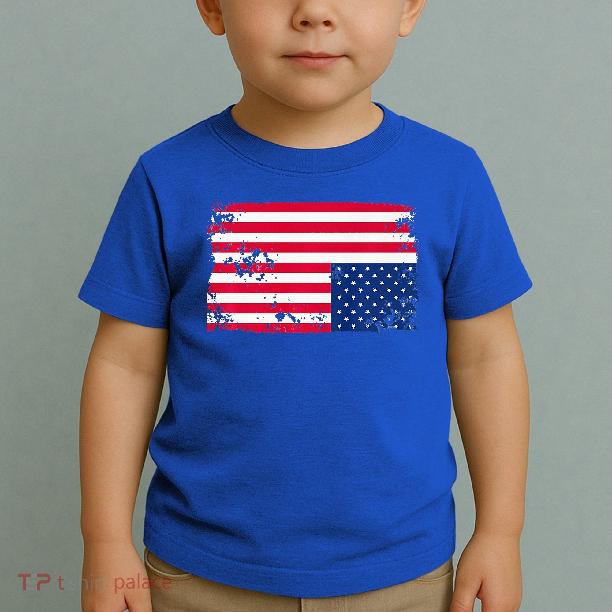 Distress Upside Down American Flag Toddler T-Shirt