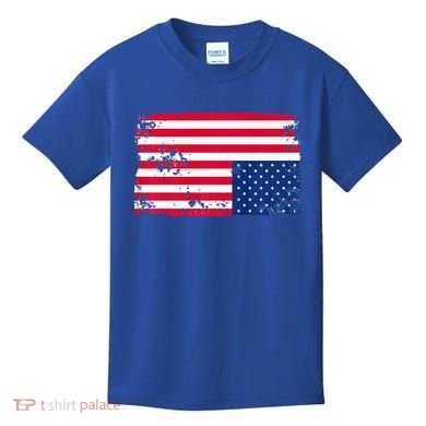 Distress Upside Down American Flag Kids T-Shirt
