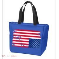 Distress Upside Down American Flag Tote Bag thumb 3