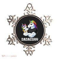 Dadacorn Unicorn Dad and Baby Christmas Papa Gift Ornament thumb 0