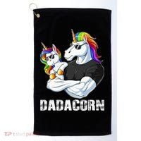 Dadacorn Unicorn Dad and Baby Christmas Papa Gift Golf Towel thumb 0