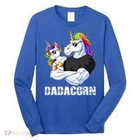 Dadacorn Unicorn Dad and Baby Christmas Papa Gift Long Sleeve Shirt thumb 0