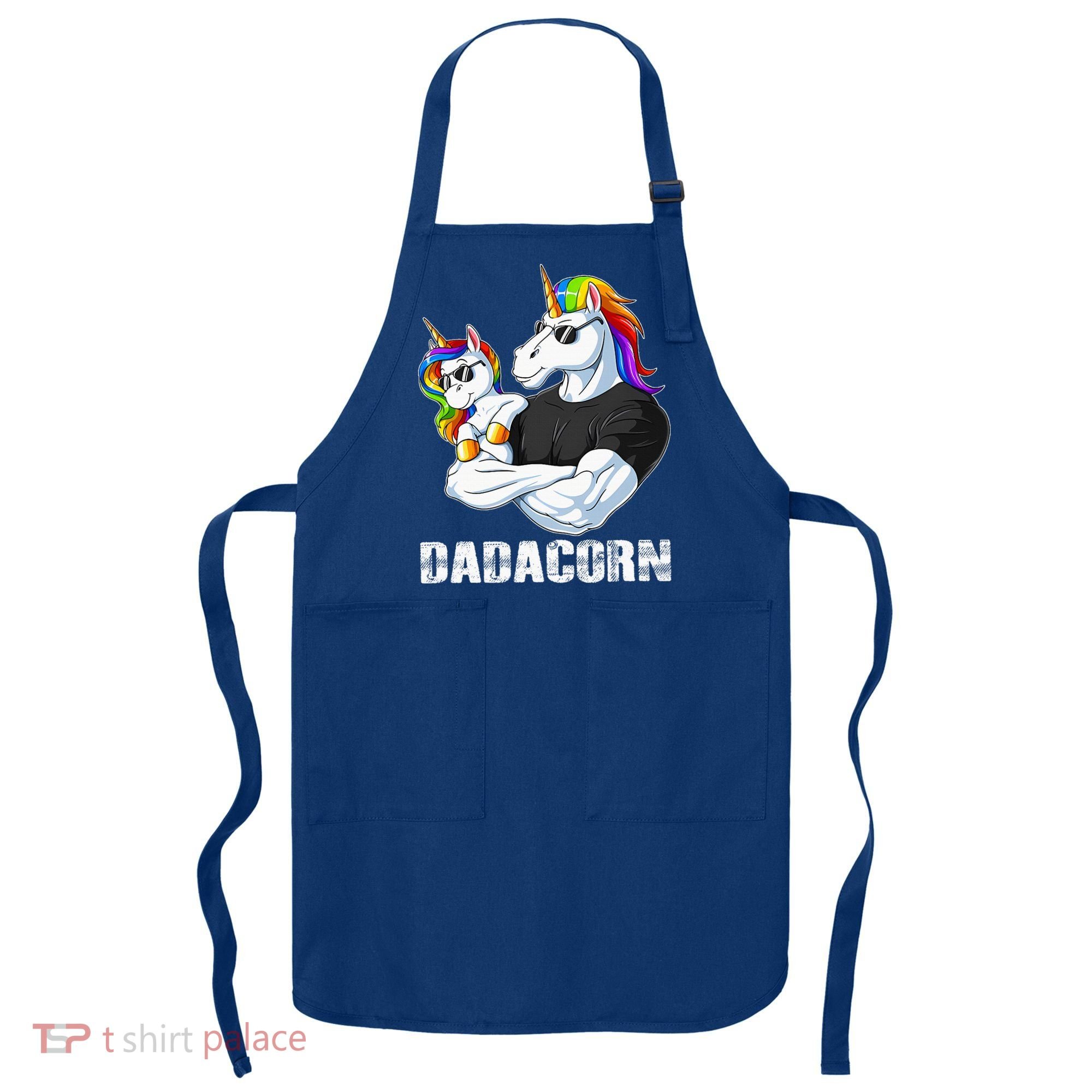 Dadacorn Unicorn Dad and Baby Christmas Papa Gift Apron