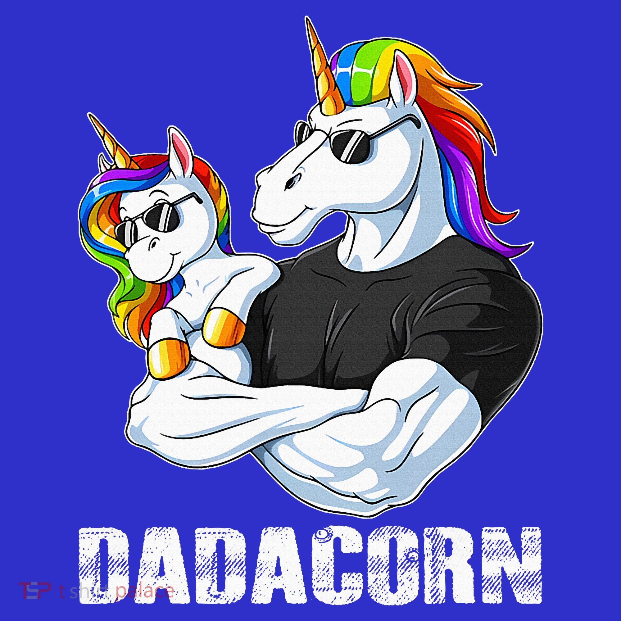 Dadacorn Unicorn Dad and Baby Christmas Papa Gift Apron