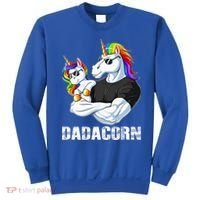 Dadacorn Unicorn Dad and Baby Christmas Papa Gift Sweatshirt thumb 0