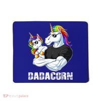 Dadacorn Unicorn Dad and Baby Christmas Papa Gift Mousepad thumb 0