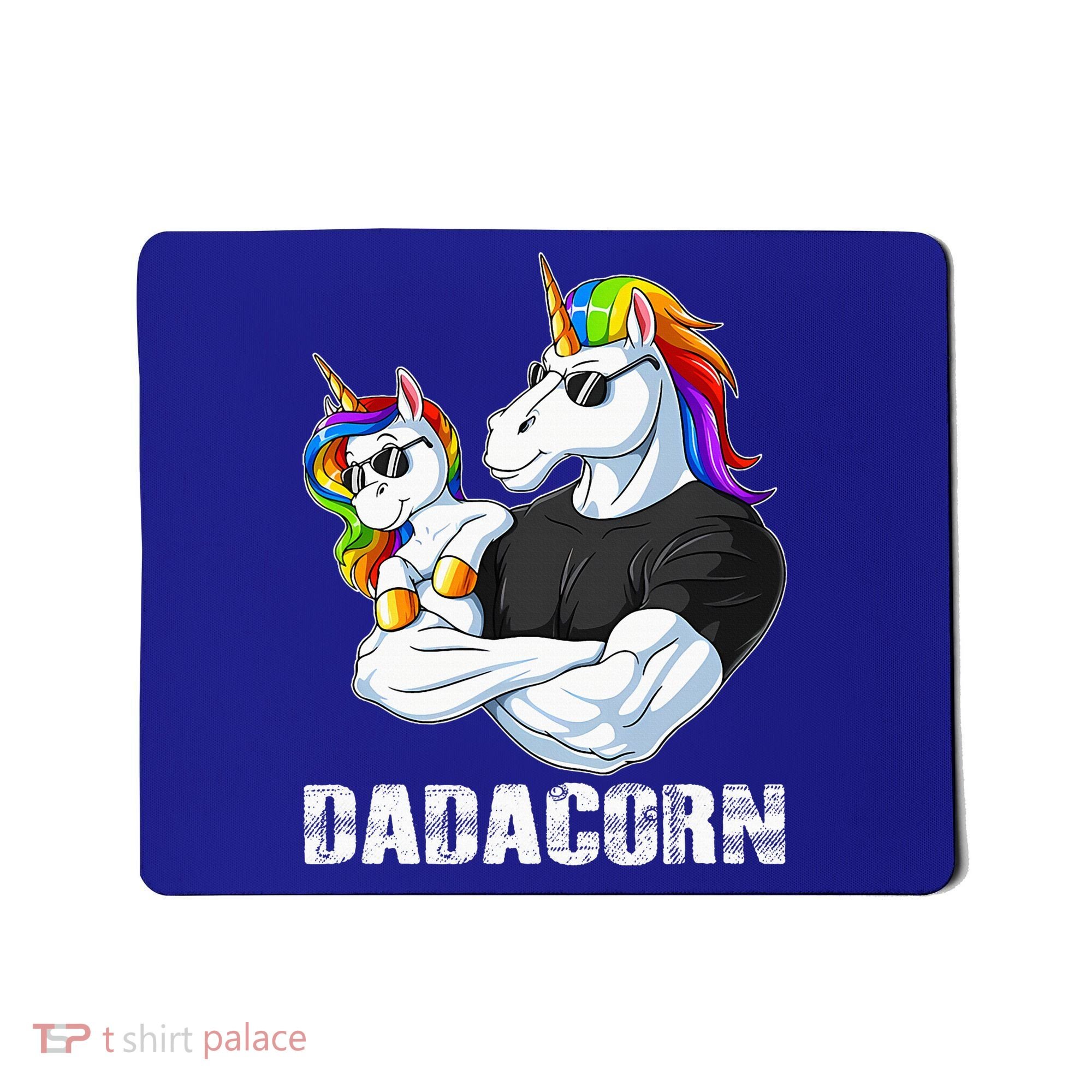 Dadacorn Unicorn Dad and Baby Christmas Papa Gift Mousepad