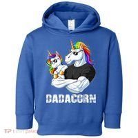 Dadacorn Unicorn Dad and Baby Christmas Papa Gift Toddler Hoodie thumb 0