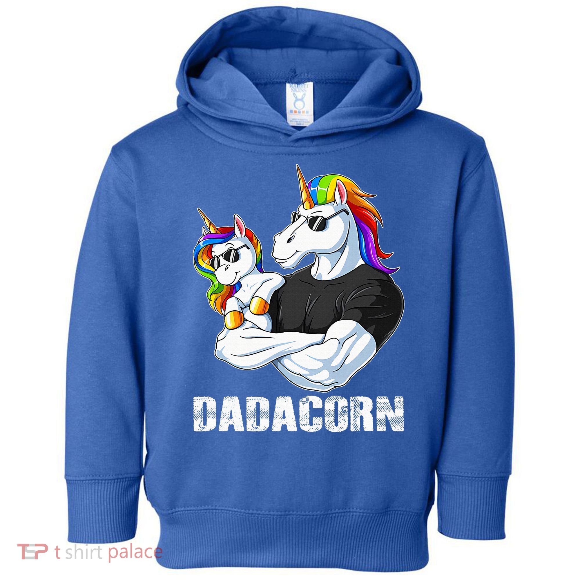 Dadacorn Unicorn Dad and Baby Christmas Papa Gift Toddler Hoodie