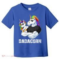 Dadacorn Unicorn Dad and Baby Christmas Papa Gift Toddler T-Shirt thumb 0