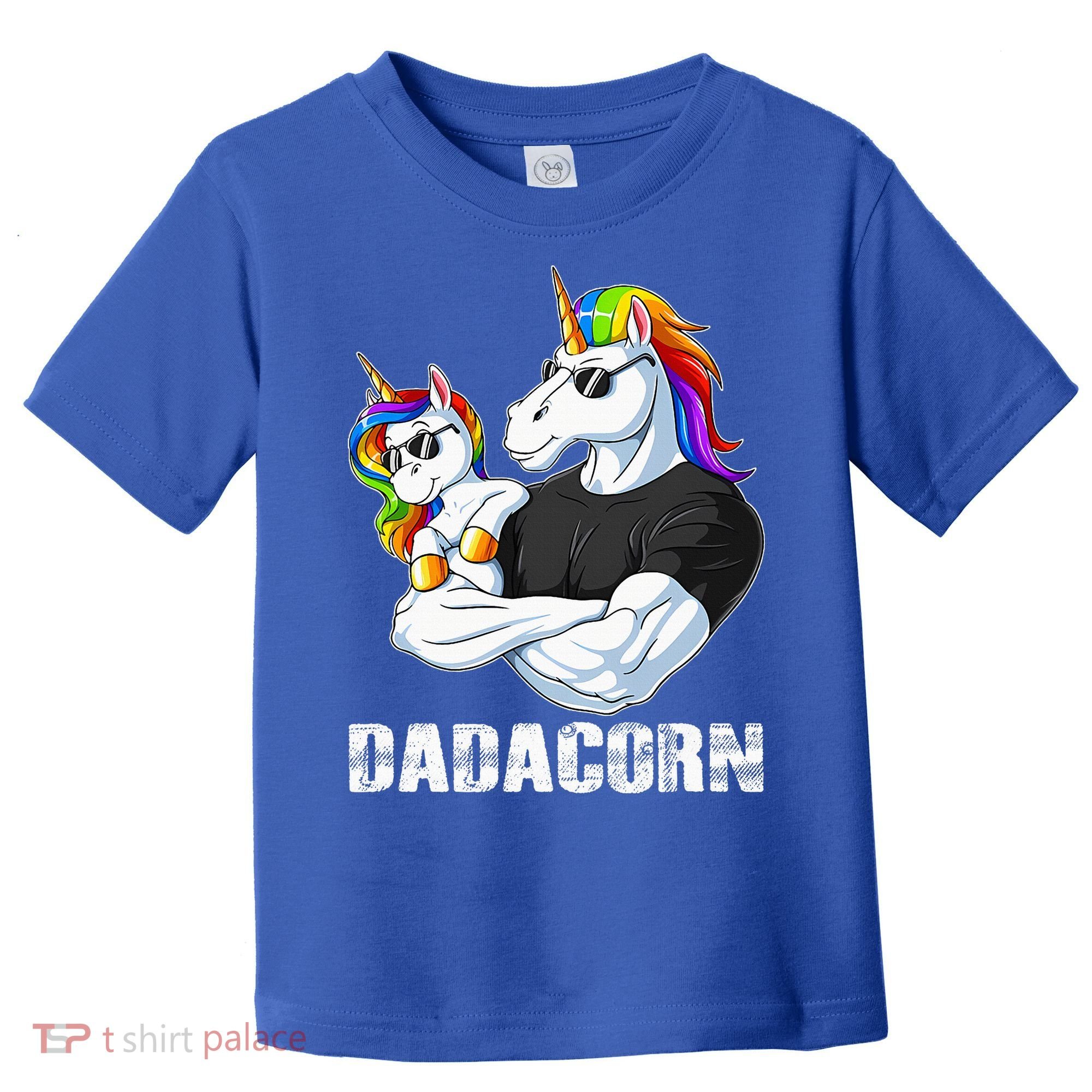 Dadacorn Unicorn Dad and Baby Christmas Papa Gift Toddler T-Shirt