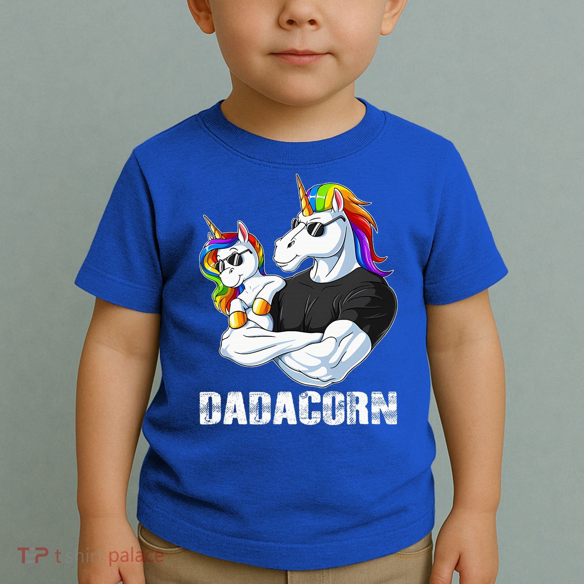 Dadacorn Unicorn Dad and Baby Christmas Papa Gift Toddler T-Shirt