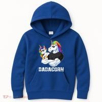 Dadacorn Unicorn Dad and Baby Christmas Papa Gift Kids Hoodie thumb 0