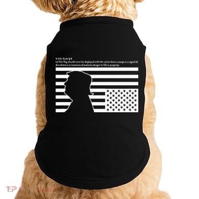 Distress Upside Down Flag Code Usa Save America Doggie Tank