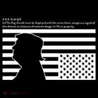 Distress Upside Down Flag Code Usa Save America USA-Made Doggie Bandana thumb 2