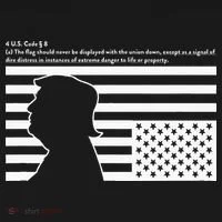 Distress Upside Down Flag Code Usa Save America Bucket Hat thumb 4