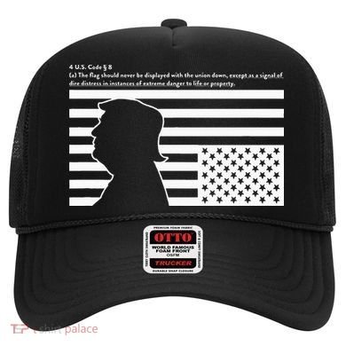Distress Upside Down Flag Code Usa Save America Hat