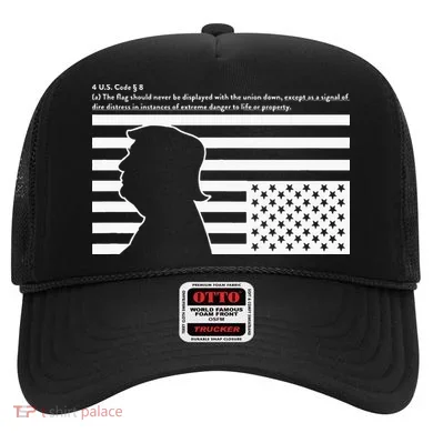 Distress Upside Down Flag Code Usa Save America Hat
