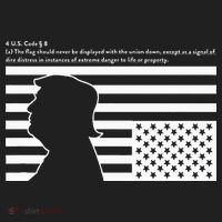 Distress Upside Down Flag Code Usa Save America Golf Towel thumb 3