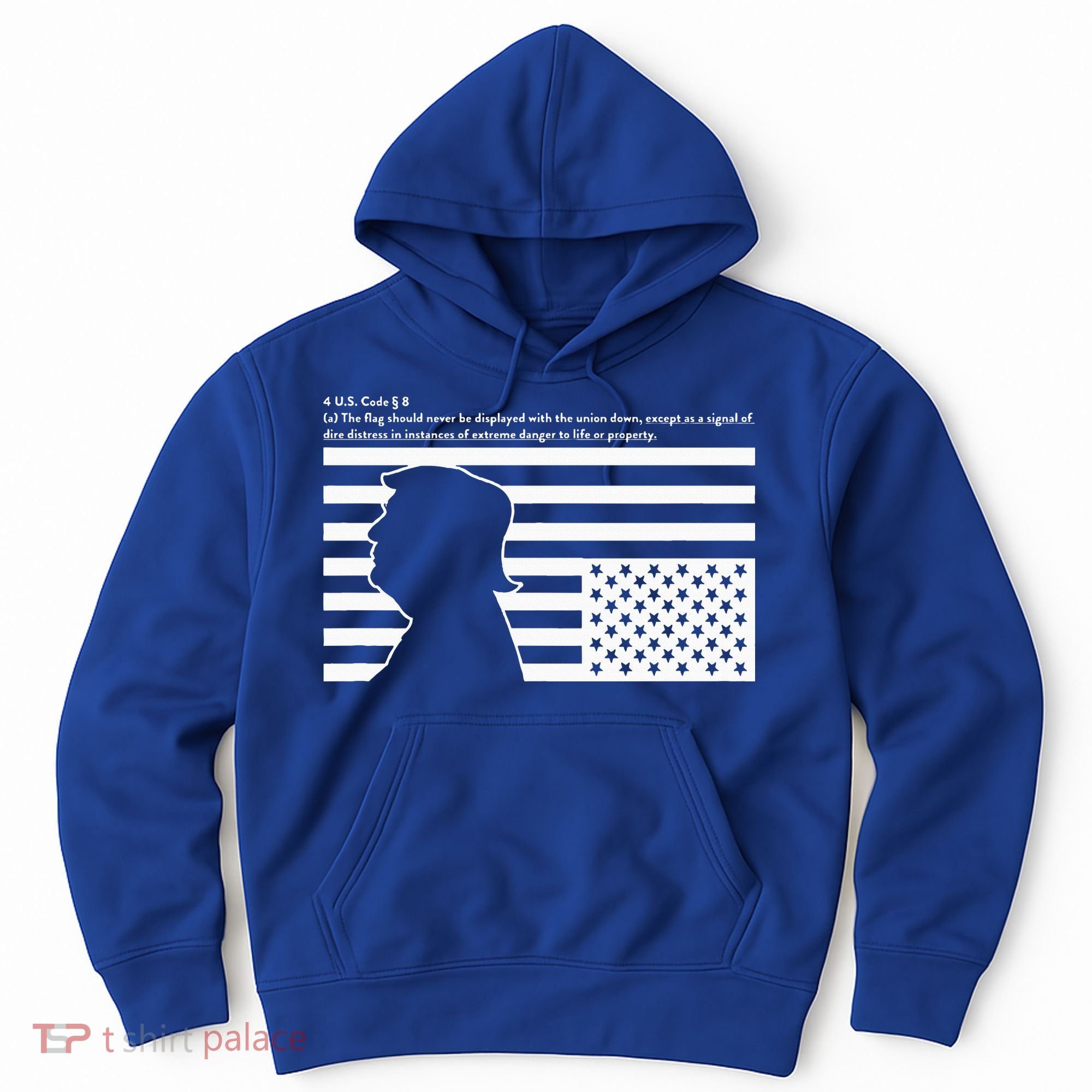 Distress Upside Down Flag Code Usa Save America Hoodie