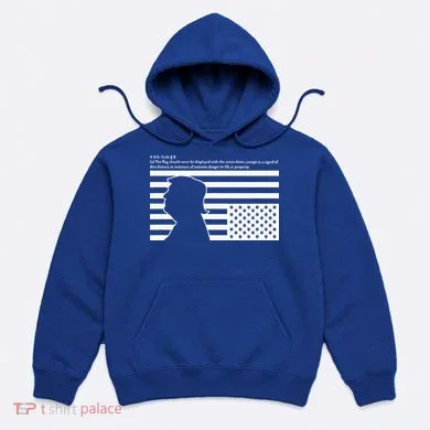 Distress Upside Down Flag Code Usa Save America Hoodie