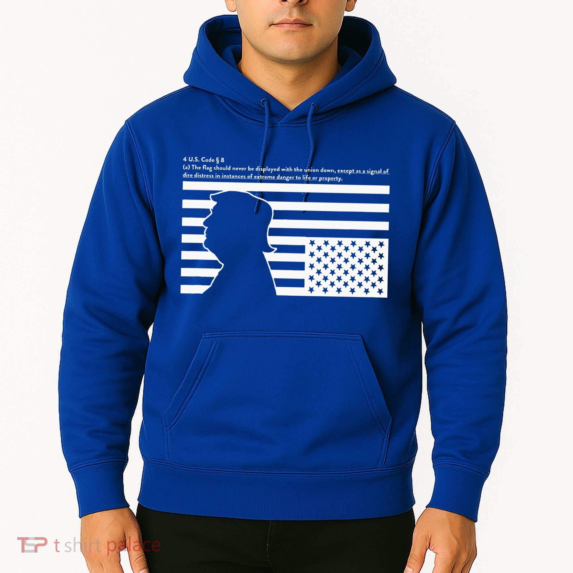 Distress Upside Down Flag Code Usa Save America Hoodie