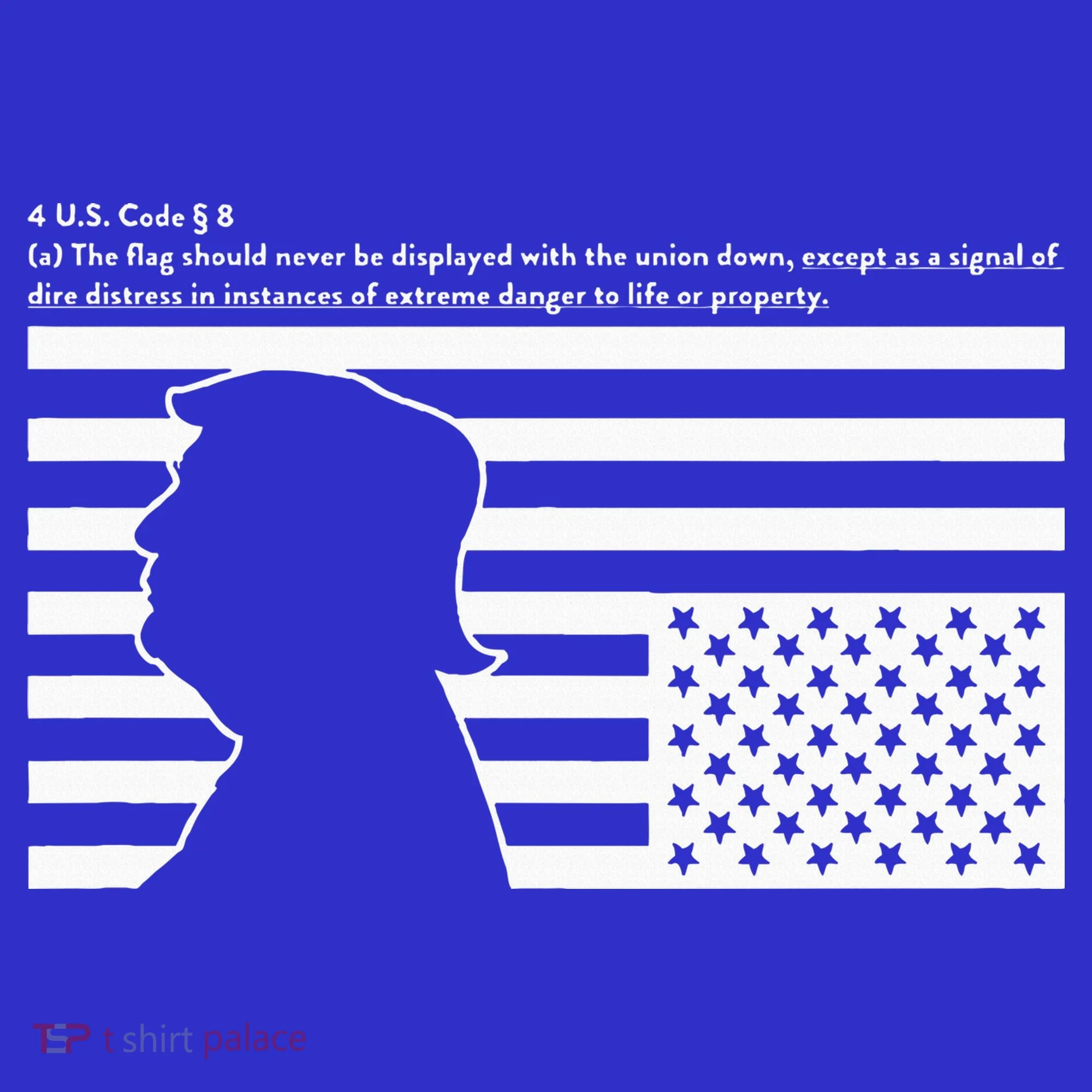 Distress Upside Down Flag Code Usa Save America Apron