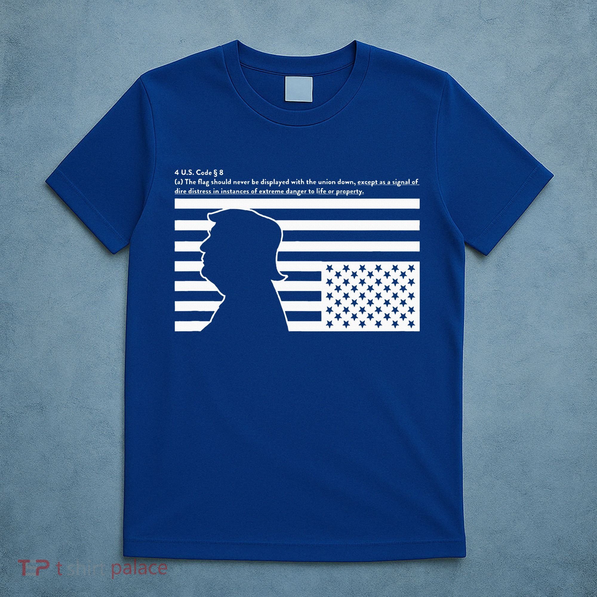 Distress Upside Down Flag Code Usa Save America T-Shirt