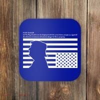 Distress Upside Down Flag Code Usa Save America Coaster thumb 0