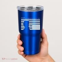 Distress Upside Down Flag Code Usa Save America Tumbler thumb 2
