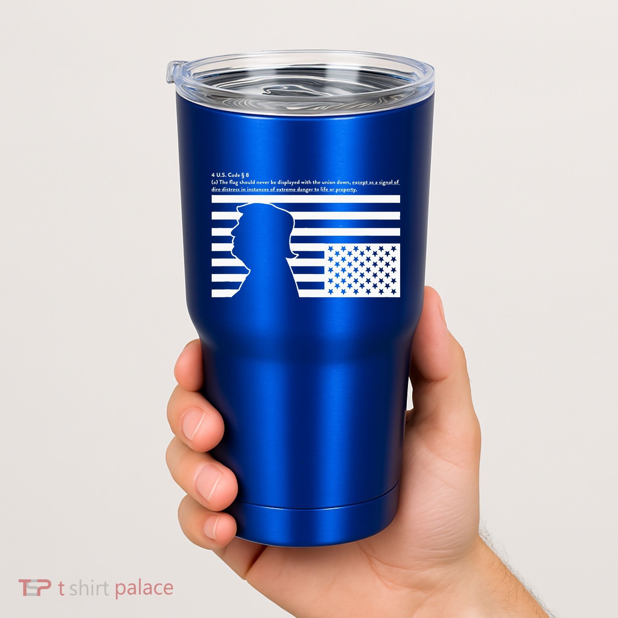 Distress Upside Down Flag Code Usa Save America Tumbler