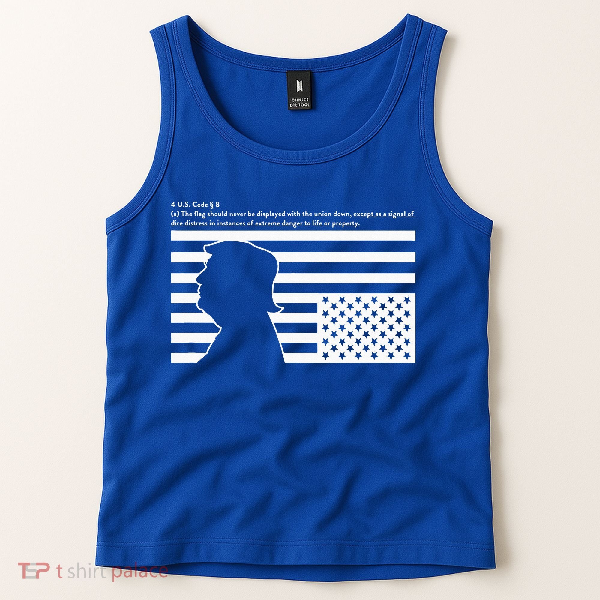 Distress Upside Down Flag Code Usa Save America Tank Top
