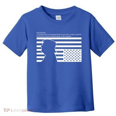 Distress Upside Down Flag Code Usa Save America Toddler T-Shirt