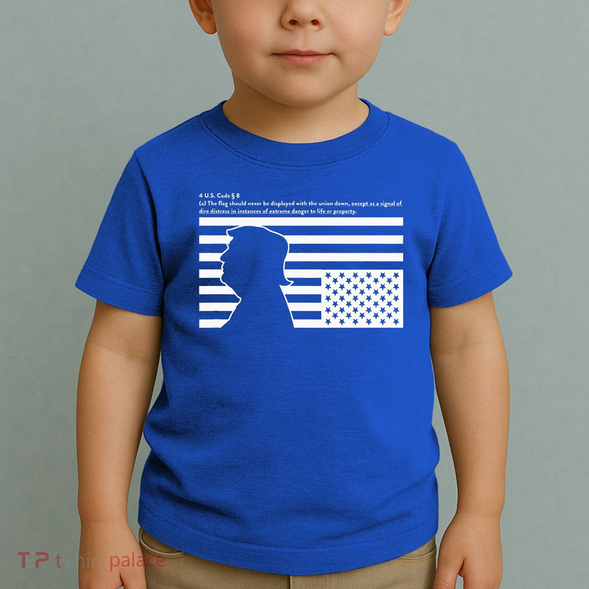 Distress Upside Down Flag Code Usa Save America Toddler T-Shirt