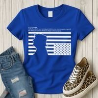 Distress Upside Down Flag Code Usa Save America Women's T-Shirt thumb 3