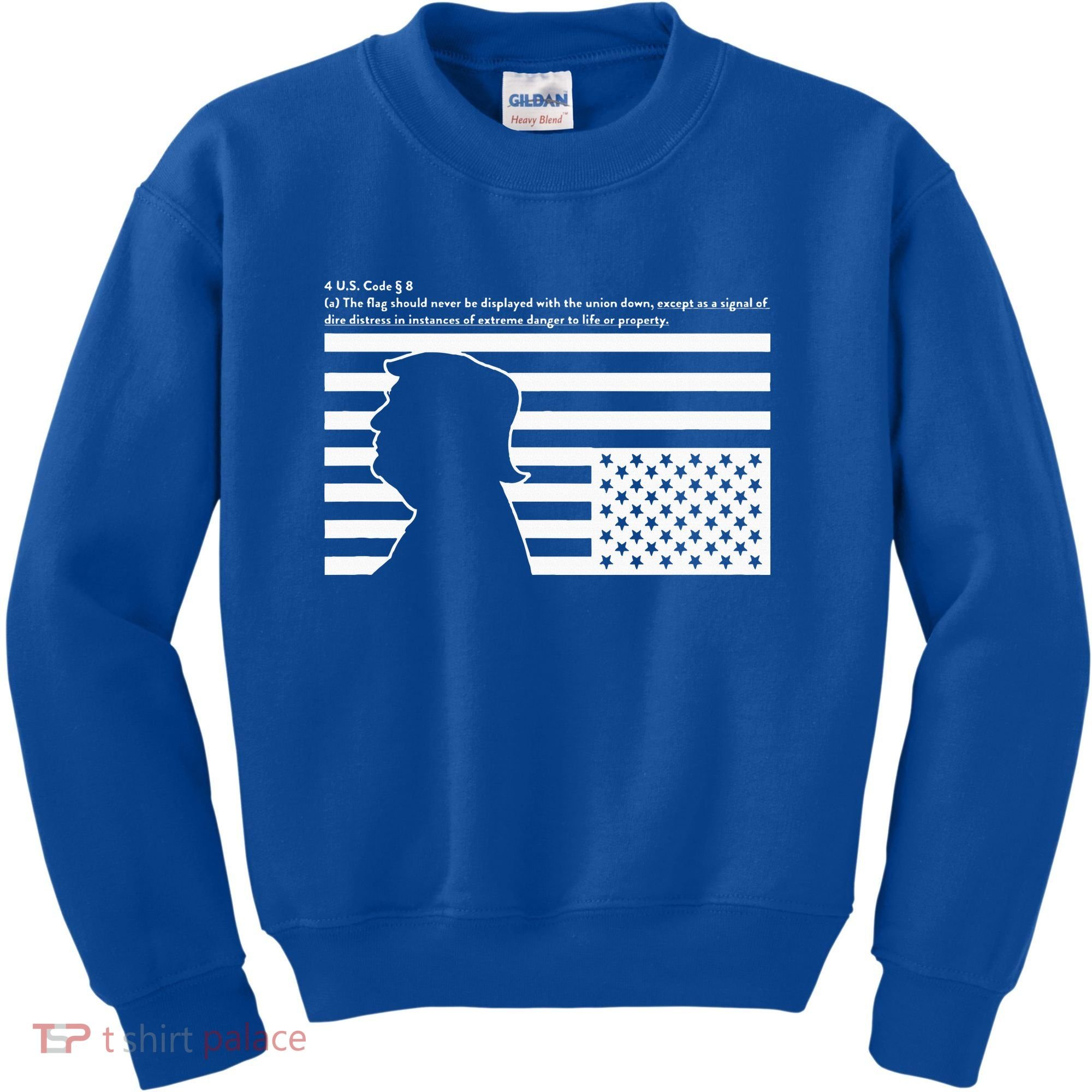 Distress Upside Down Flag Code Usa Save America Kids Sweatshirt